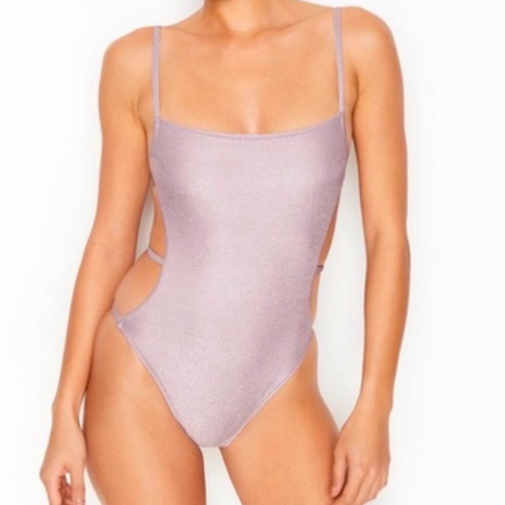 Victoria’s Secret Silver Strappy One Piece Swimsuit - S